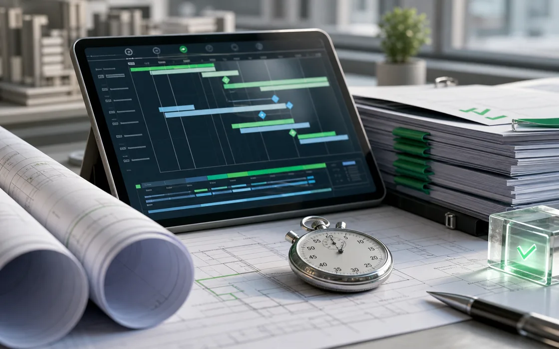 Pianificazione digitale, cronoprogramma e documenti tecnici ordinati